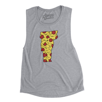 Vermont Pizza State Women's Flowey Scoopneck Muscle Tank-Allegiant Goods Co. Vintage Sports Apparel