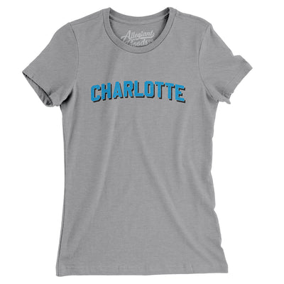 Charlotte Varsity Women's T-Shirt-Athletic Heather-Allegiant Goods Co. Vintage Sports Apparel