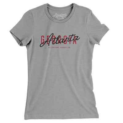 Atlanta Overprint Women's T-Shirt-Athletic Heather-Allegiant Goods Co. Vintage Sports Apparel