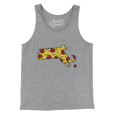 Massachusetts Pizza State Men/Unisex Tank Top-Allegiant Goods Co. Vintage Sports Apparel