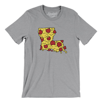 Louisiana Pizza State Men/Unisex T-Shirt-Athletic Heather-Allegiant Goods Co. Vintage Sports Apparel