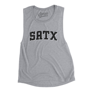 Satx Varsity Women's Flowey Scoopneck Muscle Tank-Allegiant Goods Co. Vintage Sports Apparel