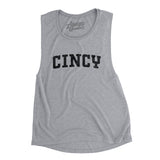 Cincy Varsity Women's Flowey Scoopneck Muscle Tank-Allegiant Goods Co. Vintage Sports Apparel