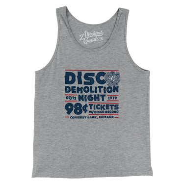 Disco Demolition Night Men/Unisex Tank Top-Allegiant Goods Co. Vintage Sports Apparel