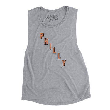 Philly Hockey Jersey Women's Flowey Scoopneck Muscle Tank-Allegiant Goods Co. Vintage Sports Apparel