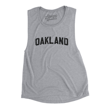 Oakland Varsity Women's Flowey Scoopneck Muscle Tank-Allegiant Goods Co. Vintage Sports Apparel