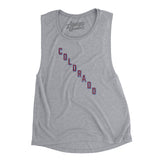 Colorado Hockey Jersey Women's Flowey Scoopneck Muscle Tank-Allegiant Goods Co. Vintage Sports Apparel