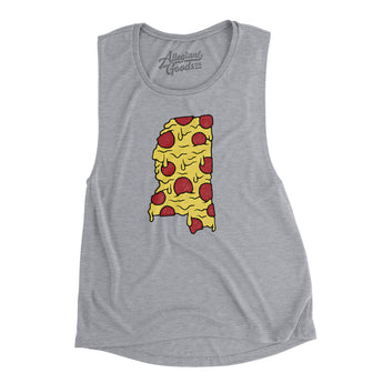 Mississippi Pizza State Women's Flowey Scoopneck Muscle Tank-Allegiant Goods Co. Vintage Sports Apparel