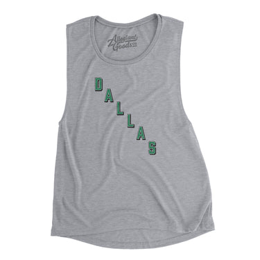 Dallas Hockey Jersey Women's Flowey Scoopneck Muscle Tank-Allegiant Goods Co. Vintage Sports Apparel