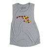 Maryland Pizza State Women's Flowey Scoopneck Muscle Tank-Athletic Heather-Allegiant Goods Co. Vintage Sports Apparel