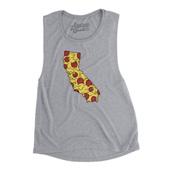 California Pizza State Women's Flowey Scoopneck Muscle Tank-Allegiant Goods Co. Vintage Sports Apparel
