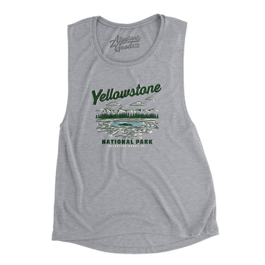 Yellowstone National Park Women's Flowey Scoopneck Muscle Tank-Allegiant Goods Co. Vintage Sports Apparel