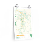 Carson City Nevada City Street Map Poster-Allegiant Goods Co. Vintage Sports Apparel