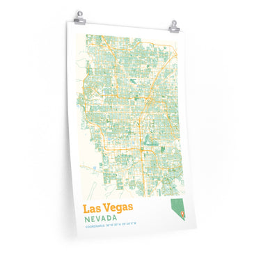 Las Vegas Nevada City Street Map Poster-Allegiant Goods Co. Vintage Sports Apparel