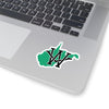 West Virginia Home State Sticker (Green & Black)-3x3"-Allegiant Goods Co. Vintage Sports Apparel