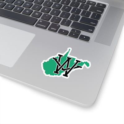 West Virginia Home State Sticker (Green & Black)-3x3"-Allegiant Goods Co. Vintage Sports Apparel