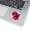 Wisconsin Home State Sticker (Red & Black)-3x3"-Allegiant Goods Co. Vintage Sports Apparel