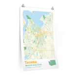 Tacoma Washington City Street Map Poster-24″ × 36″-Allegiant Goods Co. Vintage Sports Apparel