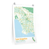 Los Angeles California City Street Map Poster-24″ × 36″-Allegiant Goods Co. Vintage Sports Apparel