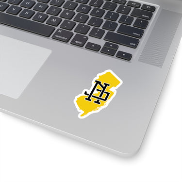 New Jersey Home State Sticker (Yellow & Black)-Allegiant Goods Co. Vintage Sports Apparel