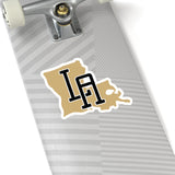 Louisiana Home State Sticker (Black & Vegas Gold)-Allegiant Goods Co. Vintage Sports Apparel