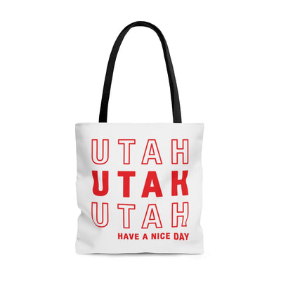 Utah Retro Thank You Tote Bag-Large-Allegiant Goods Co. Vintage Sports Apparel