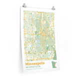Minneapolis Minnesota City Street Map Poster-Allegiant Goods Co. Vintage Sports Apparel