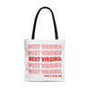 West Virginia Retro Thank You Tote Bag-Large-Allegiant Goods Co. Vintage Sports Apparel