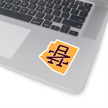 Arizona Home State Sticker (Navy Blue & Yellow)-Allegiant Goods Co. Vintage Sports Apparel
