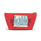 If Lost Return to Wyoming Accessory Bag-Allegiant Goods Co. Vintage Sports Apparel