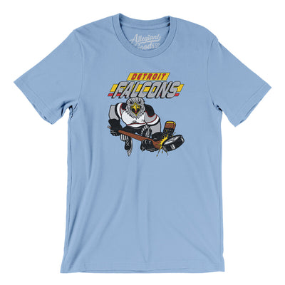Detroit Falcons Men/Unisex T-Shirt-Baby Blue-Allegiant Goods Co. Vintage Sports Apparel