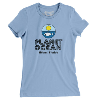 Planet Ocean Museum Women's T-Shirt-Baby Blue-Allegiant Goods Co. Vintage Sports Apparel