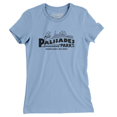 Palisades Amusement Park Women's T-Shirt-Baby Blue-Allegiant Goods Co. Vintage Sports Apparel