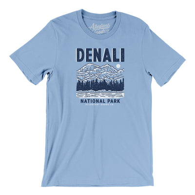 Denali National Park Men/Unisex T-Shirt-Baby Blue-Allegiant Goods Co. Vintage Sports Apparel