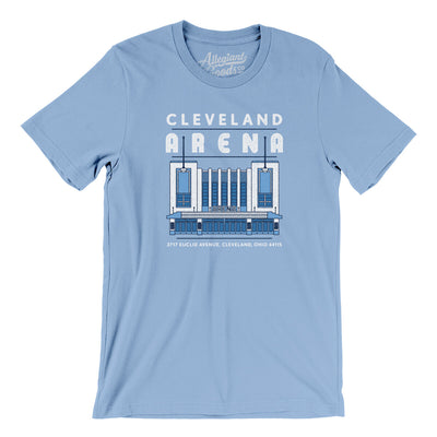 Cleveland Arena Men/Unisex T-Shirt-Baby Blue-Allegiant Goods Co. Vintage Sports Apparel