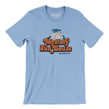 Mystery Fun House Orlando Men/Unisex T-Shirt-Baby Blue-Allegiant Goods Co. Vintage Sports Apparel