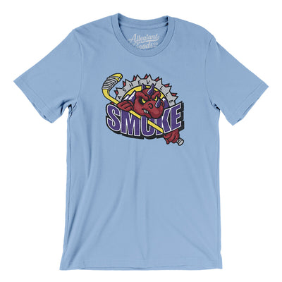 Asheville Smoke Men/Unisex T-Shirt-Baby Blue-Allegiant Goods Co. Vintage Sports Apparel