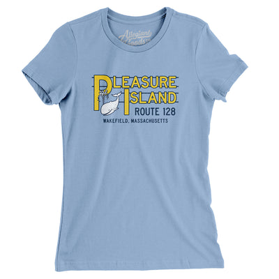 Pleasure Island Amusement Park Women's T-Shirt-Baby Blue-Allegiant Goods Co. Vintage Sports Apparel