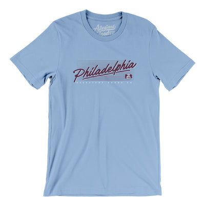 Philadelphia Retro Men/Unisex T-Shirt-Baby Blue-Allegiant Goods Co. Vintage Sports Apparel