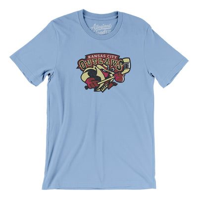 Kansas City Outlaws Men/Unisex T-Shirt-Baby Blue-Allegiant Goods Co. Vintage Sports Apparel