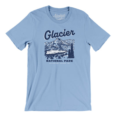 Glacier National Park Men/Unisex T-Shirt-Baby Blue-Allegiant Goods Co. Vintage Sports Apparel