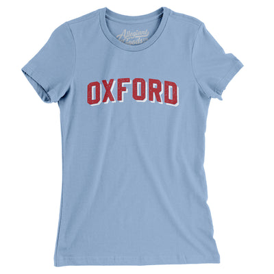 Oxford Varsity Women's T-Shirt-Baby Blue-Allegiant Goods Co. Vintage Sports Apparel