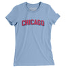 Chicago Varsity Women's T-Shirt-Baby Blue-Allegiant Goods Co. Vintage Sports Apparel