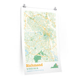 Richmond Virginia City Street Map Poster-Allegiant Goods Co. Vintage Sports Apparel