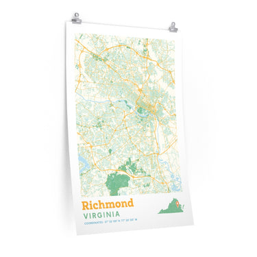 Richmond Virginia City Street Map Poster-Allegiant Goods Co. Vintage Sports Apparel