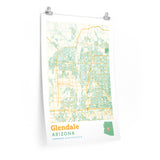 Glendale Arizona City Street Map Poster-Allegiant Goods Co. Vintage Sports Apparel