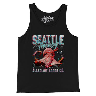 Seattle Hockey Throwback Mascot Men/Unisex Tank Top-Allegiant Goods Co. Vintage Sports Apparel