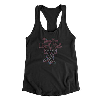 Ring The Liberty Bell Women's Racerback Tank-Allegiant Goods Co. Vintage Sports Apparel