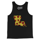 Louisiana Pizza State Men/Unisex Tank Top-Allegiant Goods Co. Vintage Sports Apparel