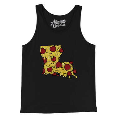Louisiana Pizza State Men/Unisex Tank Top-Allegiant Goods Co. Vintage Sports Apparel